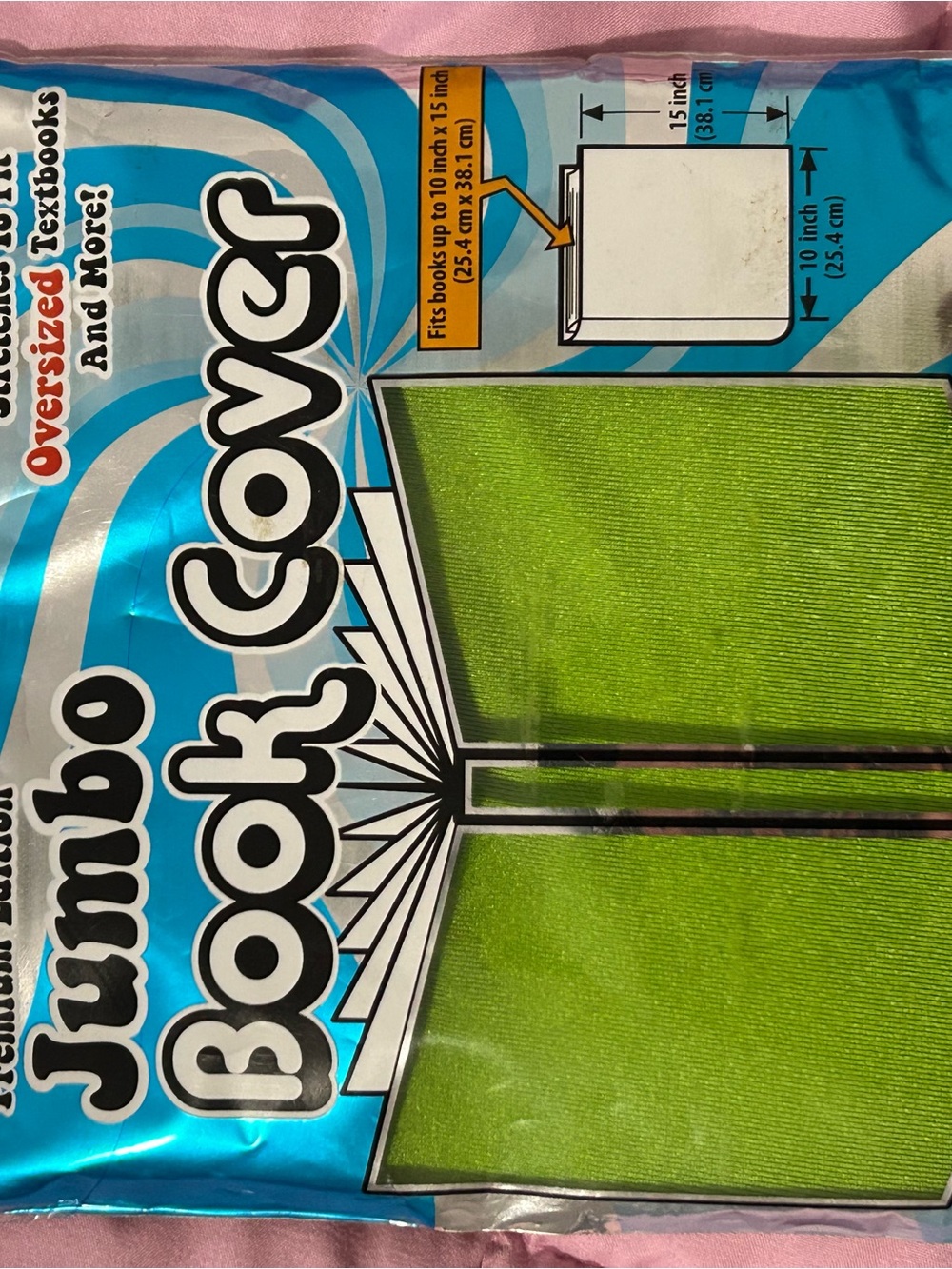 Jumbo Book Cover - Green | Unbranded fabric